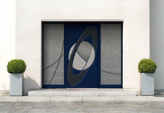 Voordeur met een Colani deurpaneel uit de serie Exclusief van POLYTEC Nederland