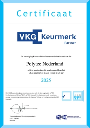 VKG Keurmerk partnercertificaat